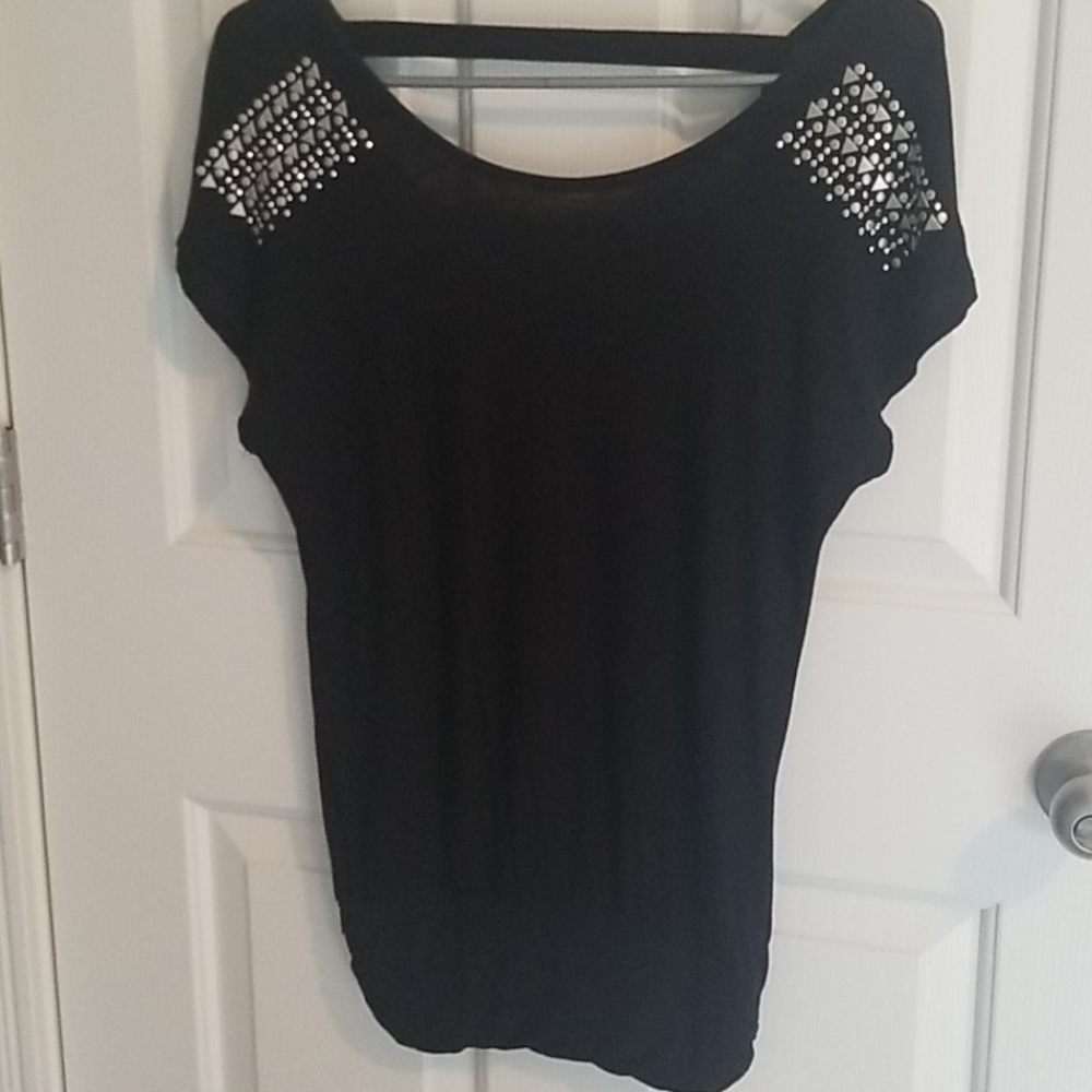 Black top with studs on shoulders